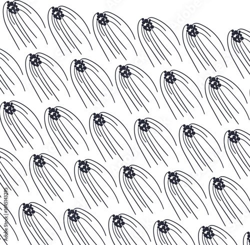 Microorganisms or creatures with flagella form art.