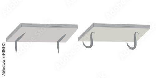 Wall Shelves Illustration, Minimal Storage Racks, Shelf Clipart