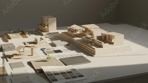 Wallpaper Mural Architectural Models and Material Samples: A Design Presentation Torontodigital.ca