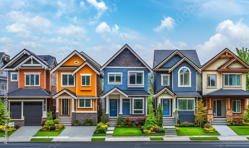 Concept of the housing market, presented through a collage of various homes. This dynamic visual highlights the diversity and vibrancy of the real estate sector, underscoring, Generative AI