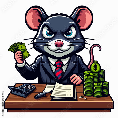 vector illustration of corrupt government