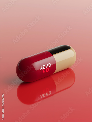 A glossy capsule labeled 