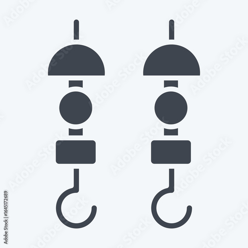 Icon Skewers. related to BBQ symbol. glyph style. design editable