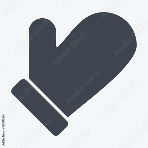 Icon Oven Glove. related to BBQ symbol. glyph style. design editable