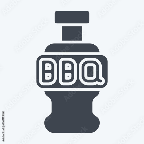Icon BBQ Sauce. related to BBQ symbol. glyph style. design editable