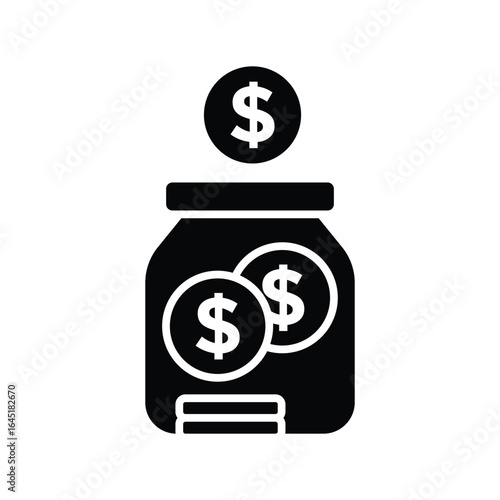 tip jar icon vector design template simple and clean