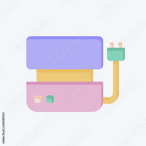 Icon Electric Grill. related to BBQ symbol. flat style. design editable