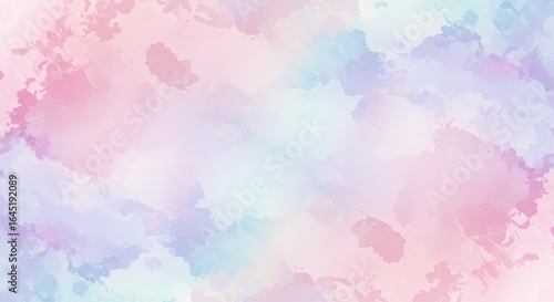 Abstract Watercolor Painting with Pastel Colors Background
