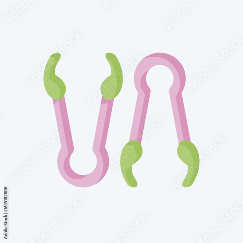 Icon Tongs. related to BBQ symbol. flat style. design editable