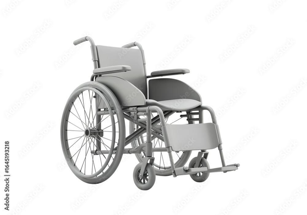 Fototapeta premium Lightweight Manual Wheelchair A Detailed View on transparent background