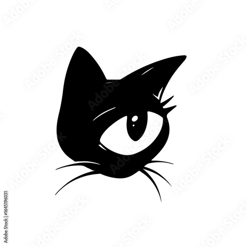 alien cat wit one eye clipart