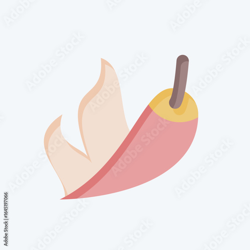 Icon Hot. related to BBQ symbol. flat style. design editable