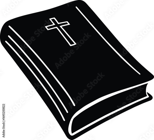golden bible cover on the white background.eps