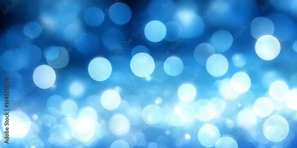 Obraz premium Indigo Blue Backdrop with Luminous White Spheres Creating a Dreamy and Captivating Atmosphere