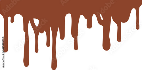 Dripping Brown Chocolate Sauce or Paint.