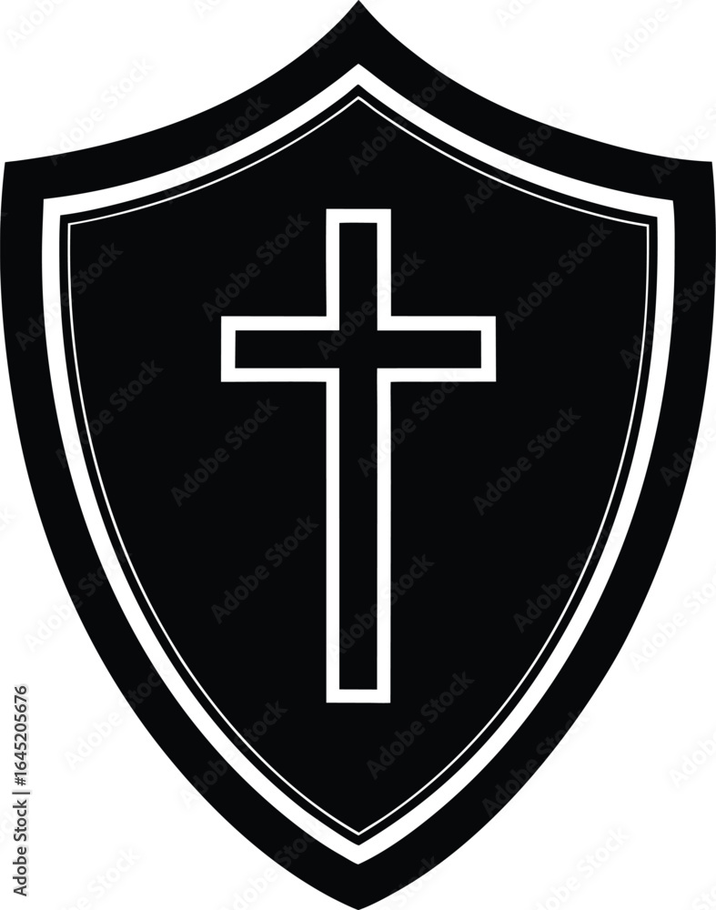Fototapeta premium holy shield cross on the white background.eps