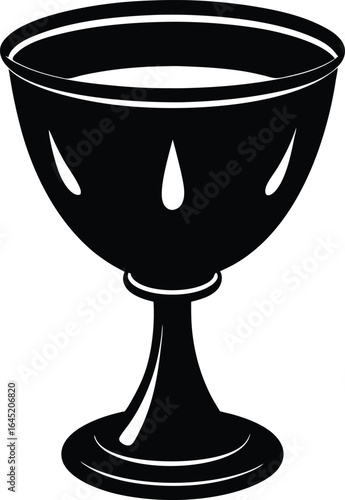 holy water cup on the white background.eps