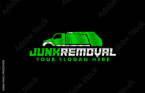 illustration vector graphic of junk removal solution services logo design template