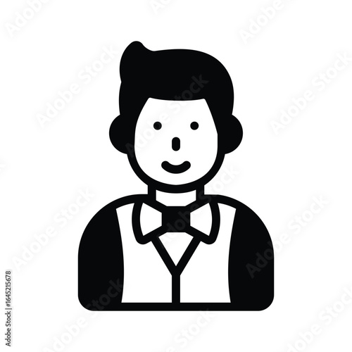 A glyph style icon showing individual event guest