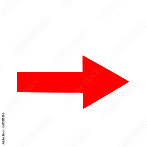 シンプルな右向き矢印(赤)