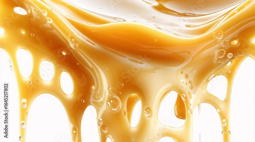 Melting cheese runs from top to bottom transparent or white background