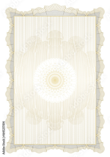 Elegant intricate geometric guilloche Pattern for Certificates