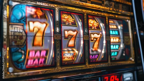 Wallpaper Mural Exciting moments at the casino with vibrant slot machines showing jackpots and colorful reels in action Torontodigital.ca