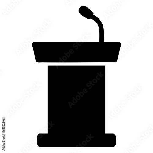 podium with a microphone on top