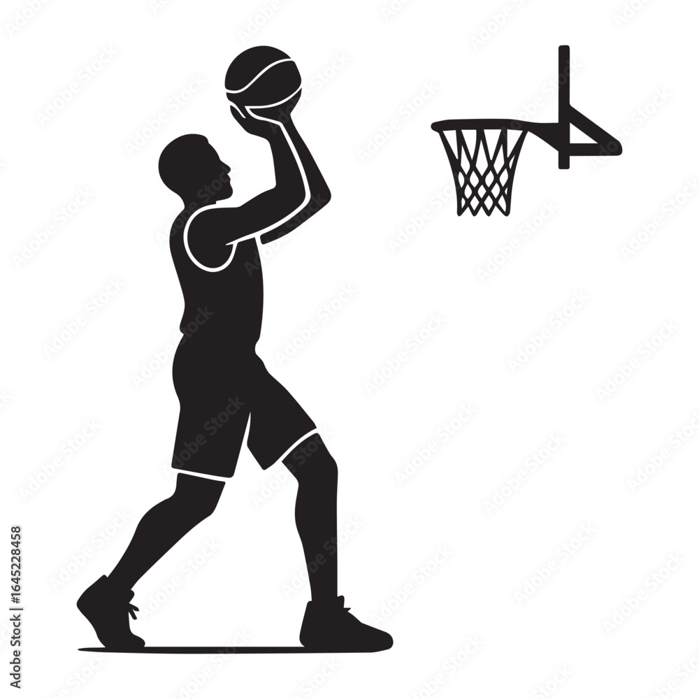 Obraz premium Vector illustration of a black silhouette of a man and woman in a boxing stance