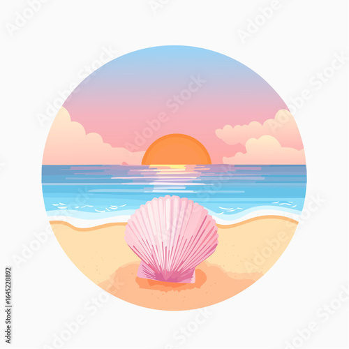 Beach sunset with palm silhouettes
4