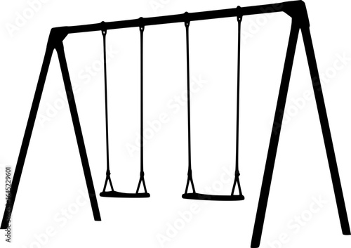 swing, line art, black and white, sketch, minimalist, outdoor furniture