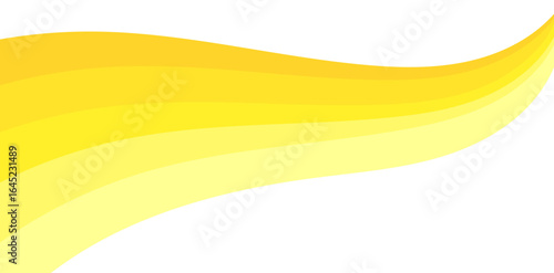 Sunny yellow wave gradient background. Summer banner. Vector illustration,