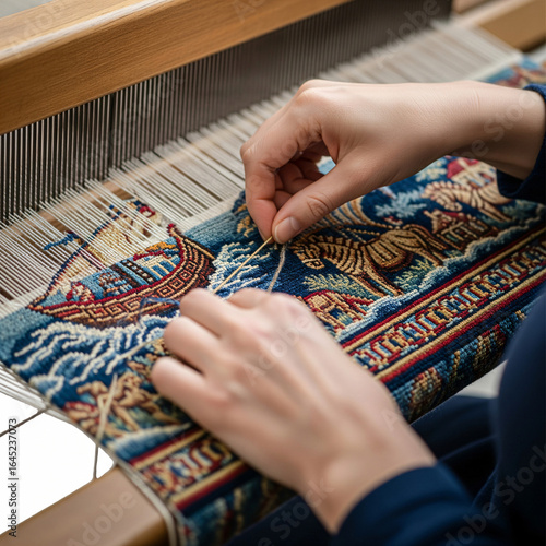 Penelope's Shroud (A woman weaving and unweaving a tapestry)