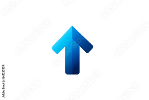 Free Download Modern blue arrow pointing upwards, representing growth and progress - GFXLoad