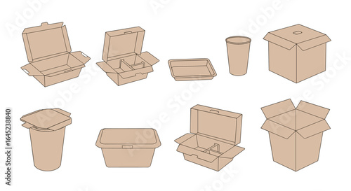 A collection of various cardboard packaging solutions for different needs and applications