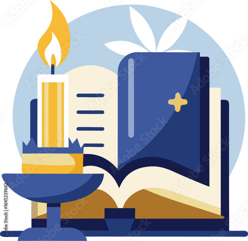 Candle and Prayer – Fast of Gedaliah Illustration