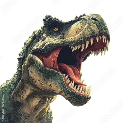 Tyrannosaurus rex close up roaring illustration