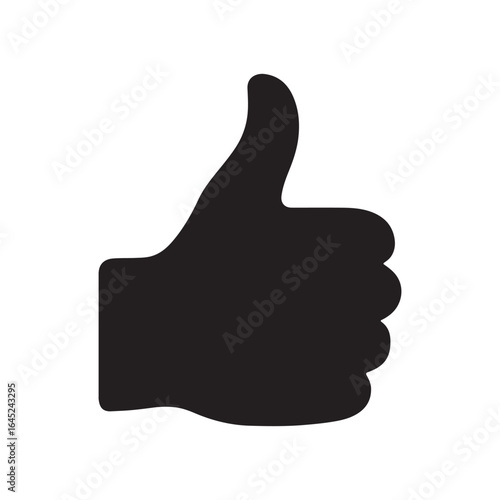 Thumbs Up Hand Gesture Icon Vector Illustration

