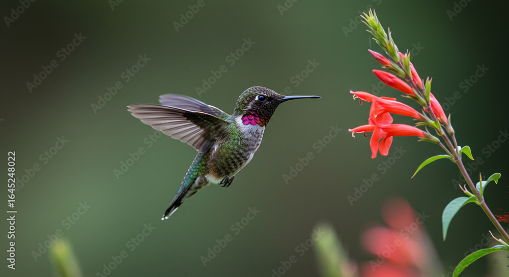 Naklejka premium hummingbird in flight