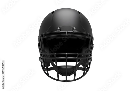 Black Football Helmet on transparent background