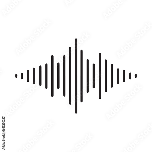 Sound Waveform Audio Signal Equalizer Icon Vector

