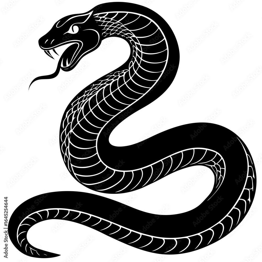 Fototapeta premium victor anaconda black silhouette