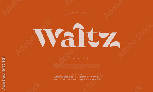 Waltz Alphabet Bold Artistic Serif Typeface