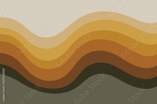 Abstract wavy lines in earthy tones creating a smooth and calming visual experience for the viewer