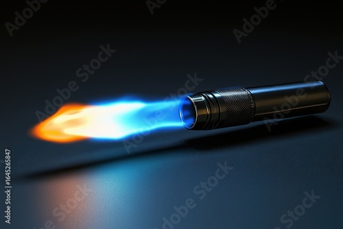 Wallpaper Mural Bright Flame Emanating from a Torch on a Dark Surface Torontodigital.ca