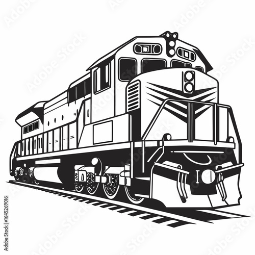 train on a white background