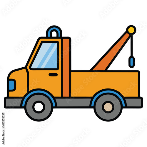 Modern tow truck icon for roadside assistance services
