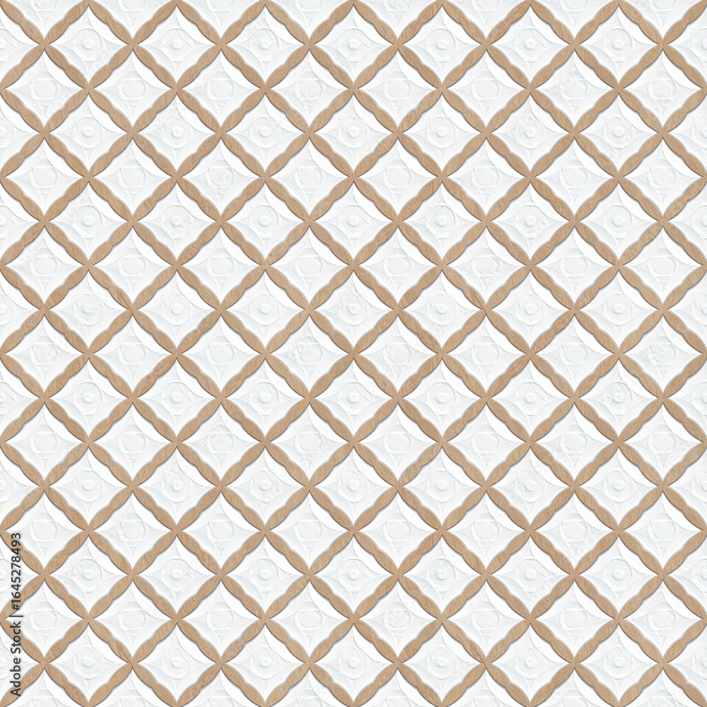 Naklejka premium Seamless pattern of vintage retro geometric shapes with a diamond chain fence design and steel square texture for fabric, textile, or wallpaper backgrounds
