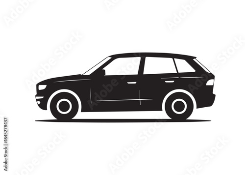 Car auto vehicle transport silhouette vector illustration
