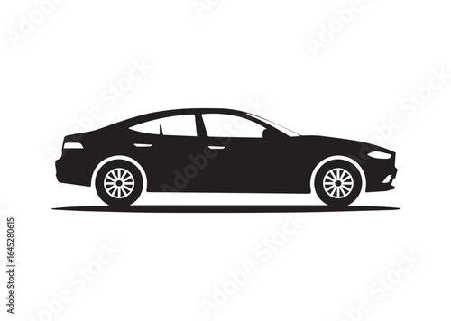 Car auto vehicle transport silhouette vector illustration